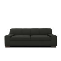 2-SITZER-SOFA in Lederlook Schwarz  - Wengefarben/Schwarz, Design, Holz/Textil (194/74/85cm) - MID.YOU