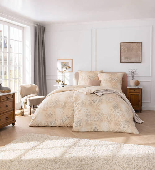 BETTWÄSCHE Gregorio Jersey 135/200 cm  - Sandfarben, KONVENTIONELL, Textil (135/200cm) - Estella