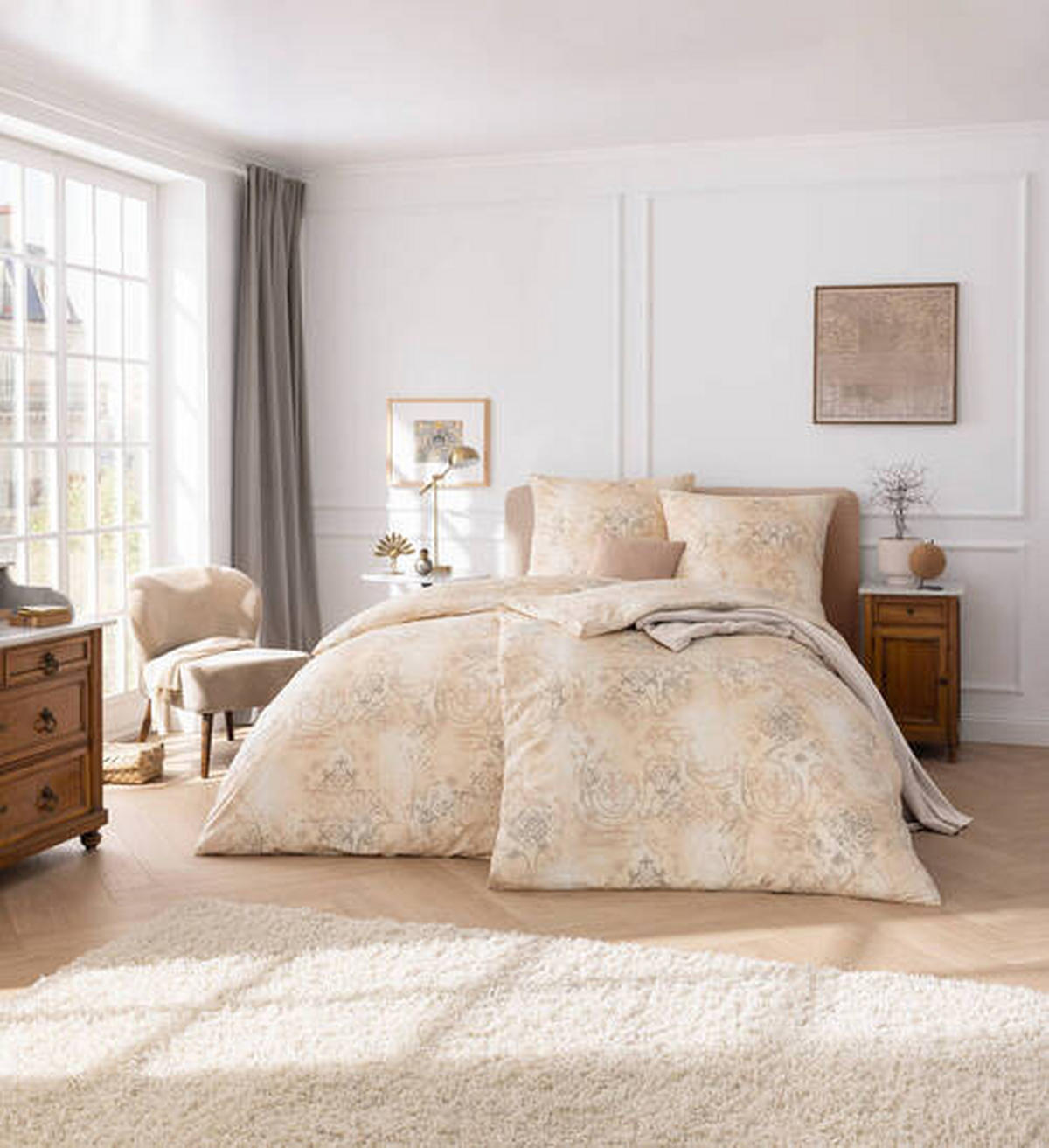 BETTWÄSCHE Gregorio Jersey 135/200 cm  - Sandfarben, KONVENTIONELL, Textil (135/200cm) - Estella