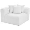 SOFAELEMENT in Flachgewebe, Teddystoff Weiss  - Weiss, Trend, Textil (115/70/115cm) - Livetastic