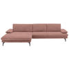 ECKSOFA in Velours Flieder  - Flieder/Schwarz, Design, Textil/Metall (180/310cm) - Dieter Knoll