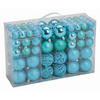 CHRISTBAUMKUGEL-SET 100-teilig  - Blau, Design, Kunststoff