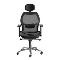 STOLICA OKRETNA  crna, boje kroma  metal, plastika, tekstil  - boje kroma/crna, Design, metal/tekstil (64,5/118-126/65,5cm) - Xora