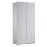 DREHTÜRENSCHRANK 2-türig Alufarben - Silberfarben/Alufarben, Design, Holzwerkstoff/Kunststoff (91/197/54cm) - Carryhome