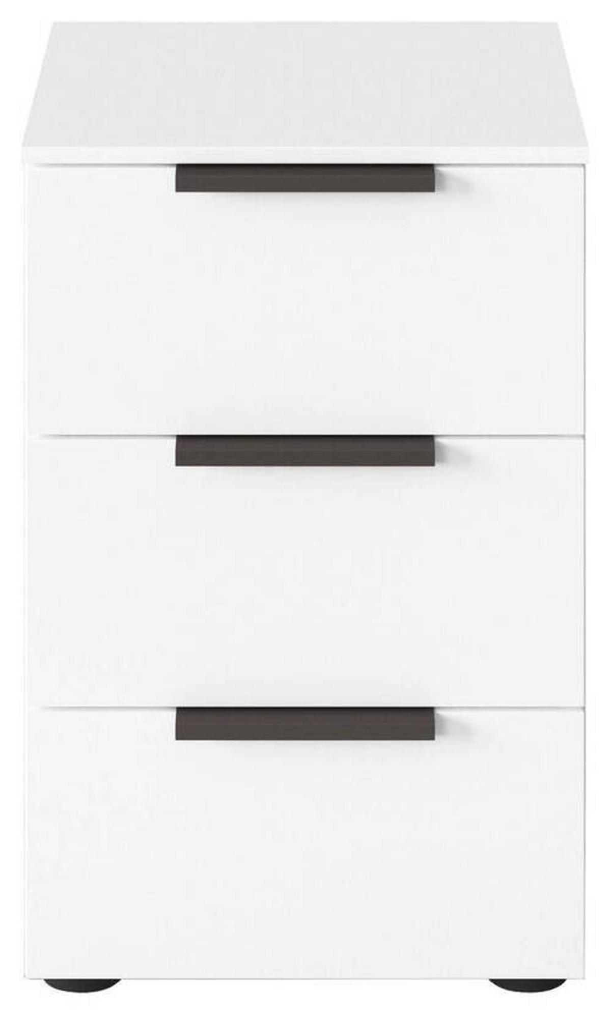 ÉJJELISZEKRÉNY grafitszürke, fehér  - grafitszürke/fekete, Modern, műanyag/faalapú anyag (40/61/42cm) - Rauch Möbel