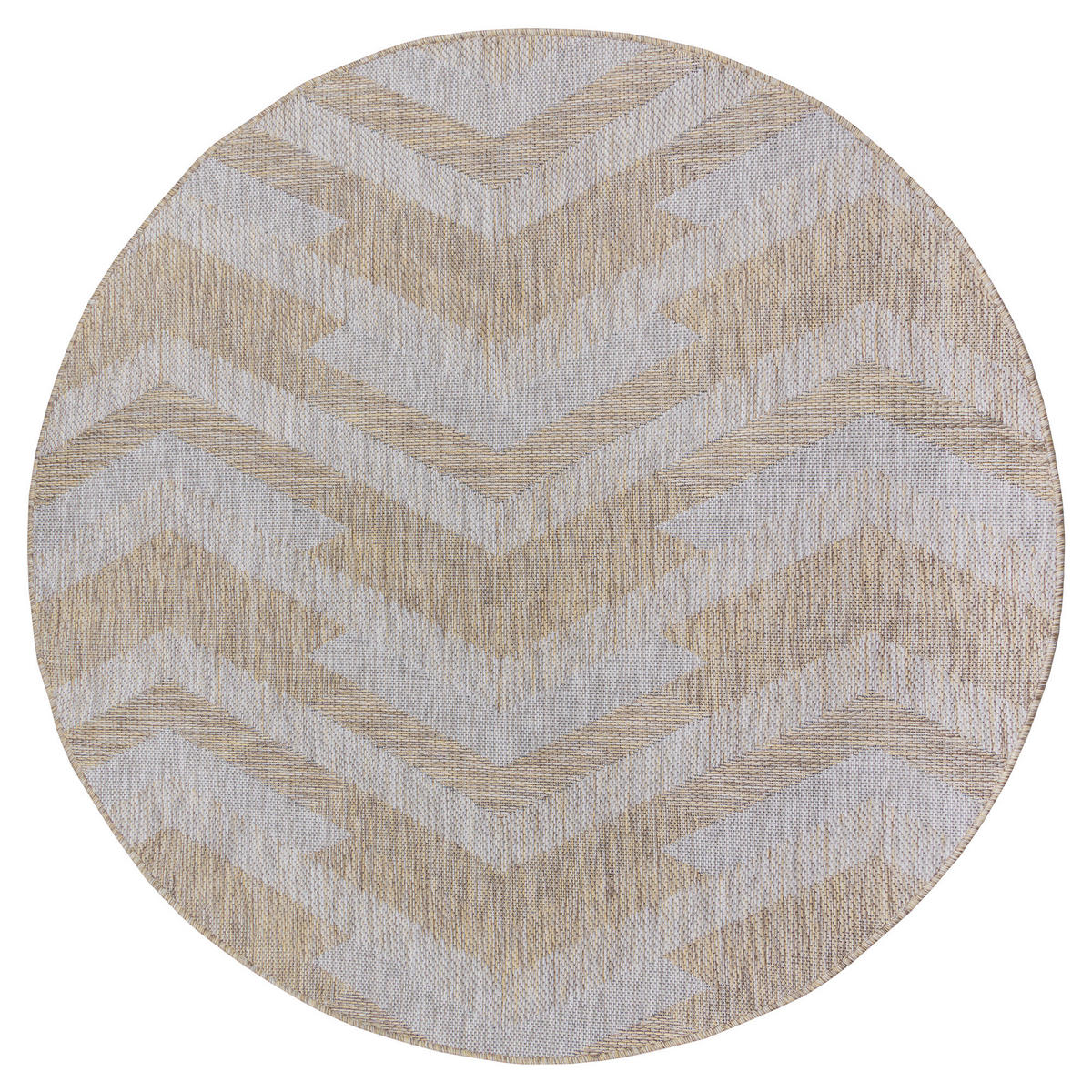 TEPIH ZA UNUTAR./VANJ. UPORAB  150/150 cm  smeđa, siva  Melissa  - siva/smeđa, Konvencionalno, tekstil (150/150cm)
