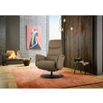 RELAXSESSEL in Leder Cappuccino  - Schwarz/Cappuccino, Design, Leder/Metall (76/108/86cm) - Dieter Knoll