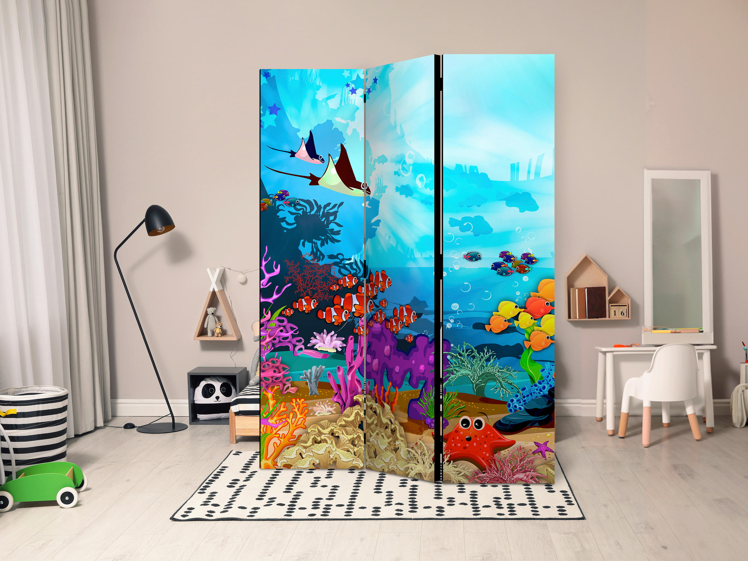 artgeist Paravent Mehrfarbig 135x172x3 cm