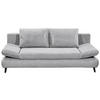 SCHLAFSOFA in Mikrofaser Hellgrau  - Hellgrau/Schwarz, Konventionell, Holzwerkstoff/Kunststoff (212/88/101cm) - MID.YOU