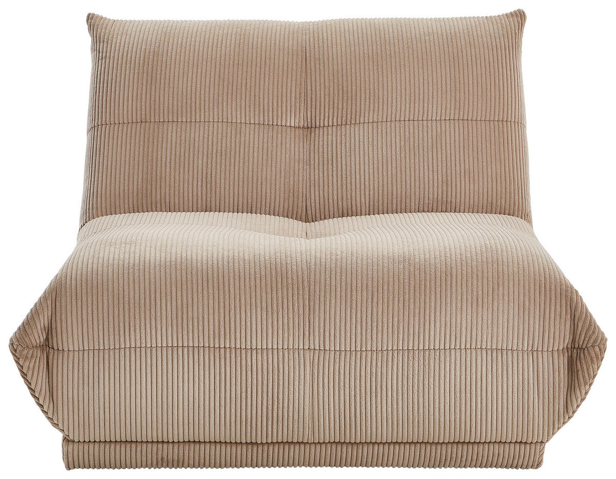 SOFAELEMENT GISELLE Cord Taupe  - Taupe, Trend, Textil (105/80/112cm) - Livetastic
