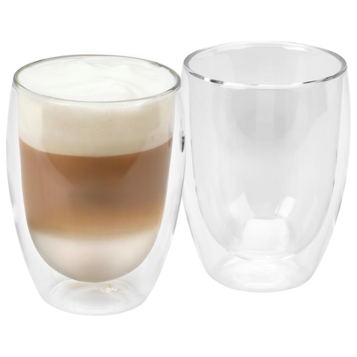 LATTE-MACCHIATO-SET 2-teilig  - Transparent, Basics, Glas (22/12.5/14.3cm) - CHEF CUISINE