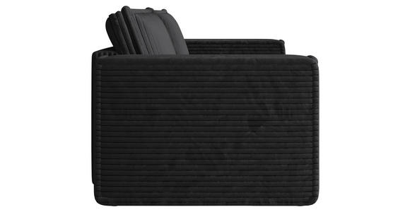SCHLAFSOFA Cord Anthrazit  inkl. Zierkissen, Bettkasten, Schlaffunktion  - Anthrazit/Schwarz, MODERN, Kunststoff/Textil (250/68/104cm) - Xora
