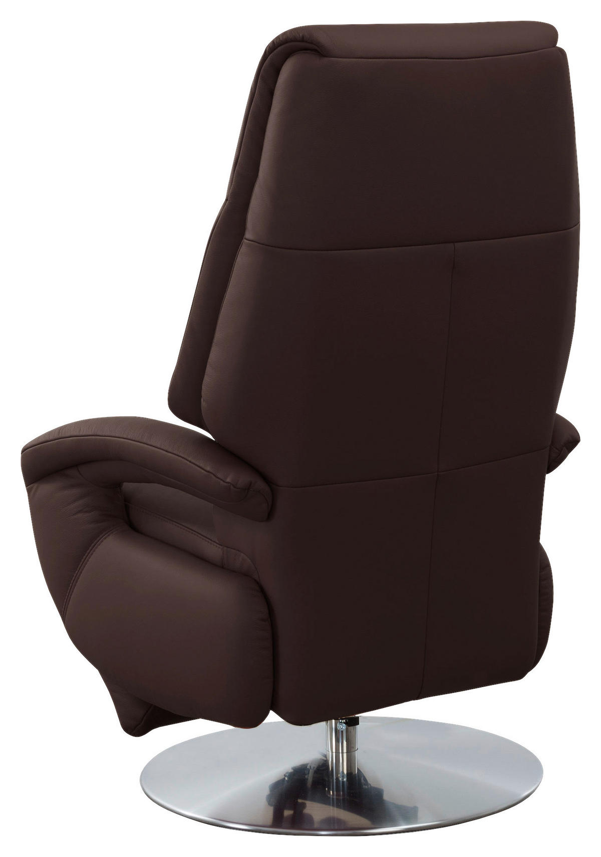 RELAXSESSEL in Leder Mokka  - Edelstahlfarben/Mokka, KONVENTIONELL, Leder/Metall (74/111/77cm) - Sit & More
