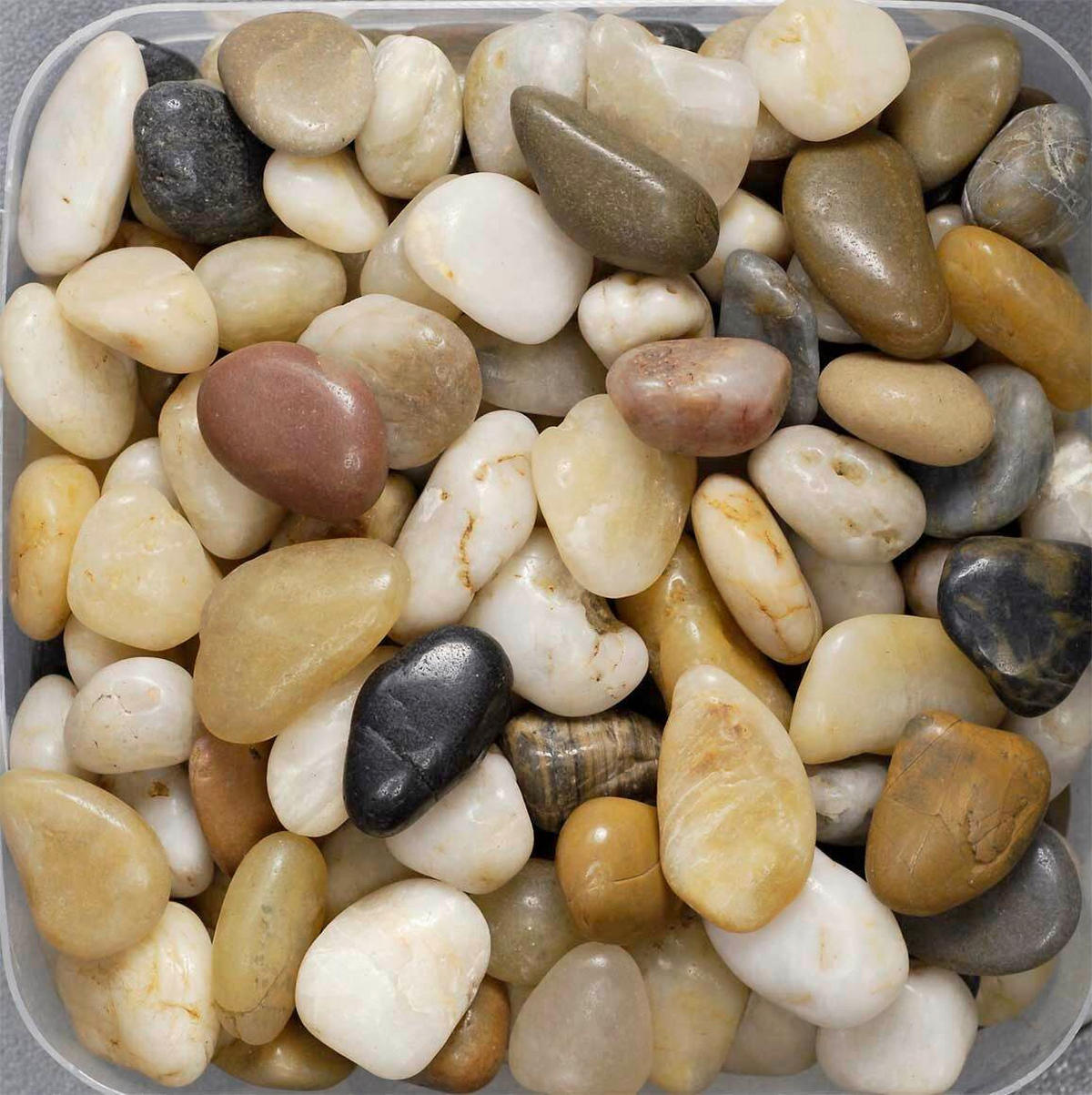 Streudeko Flusskiesel - Naturfarben, Basics, Stein (6,5/16/6,5cm) - Ambia Home