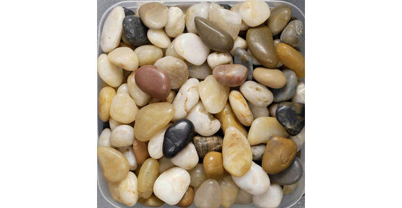 Streudeko Flusskiesel - Naturfarben, Basics, Stein (6,5/16/6,5cm) - Ambia Home