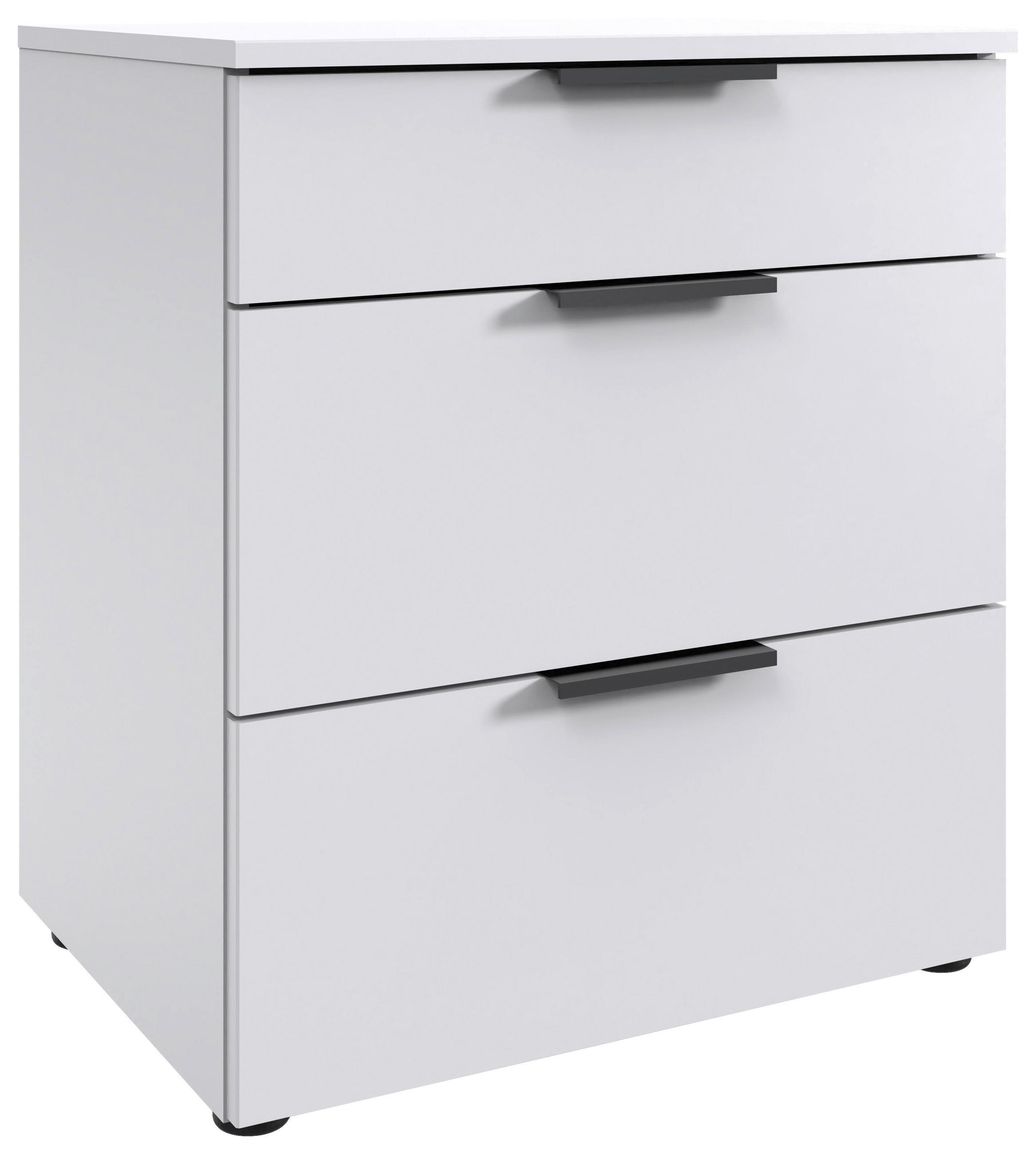 SÄNGBORD i vit  - vit/grafitfärgad, Design, metall/trämaterial (54/70/41cm) - Boxxx