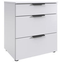 SÄNGBORD i vit  - vit/grafitfärgad, Design, metall/trämaterial (54/70/41cm) - Boxxx