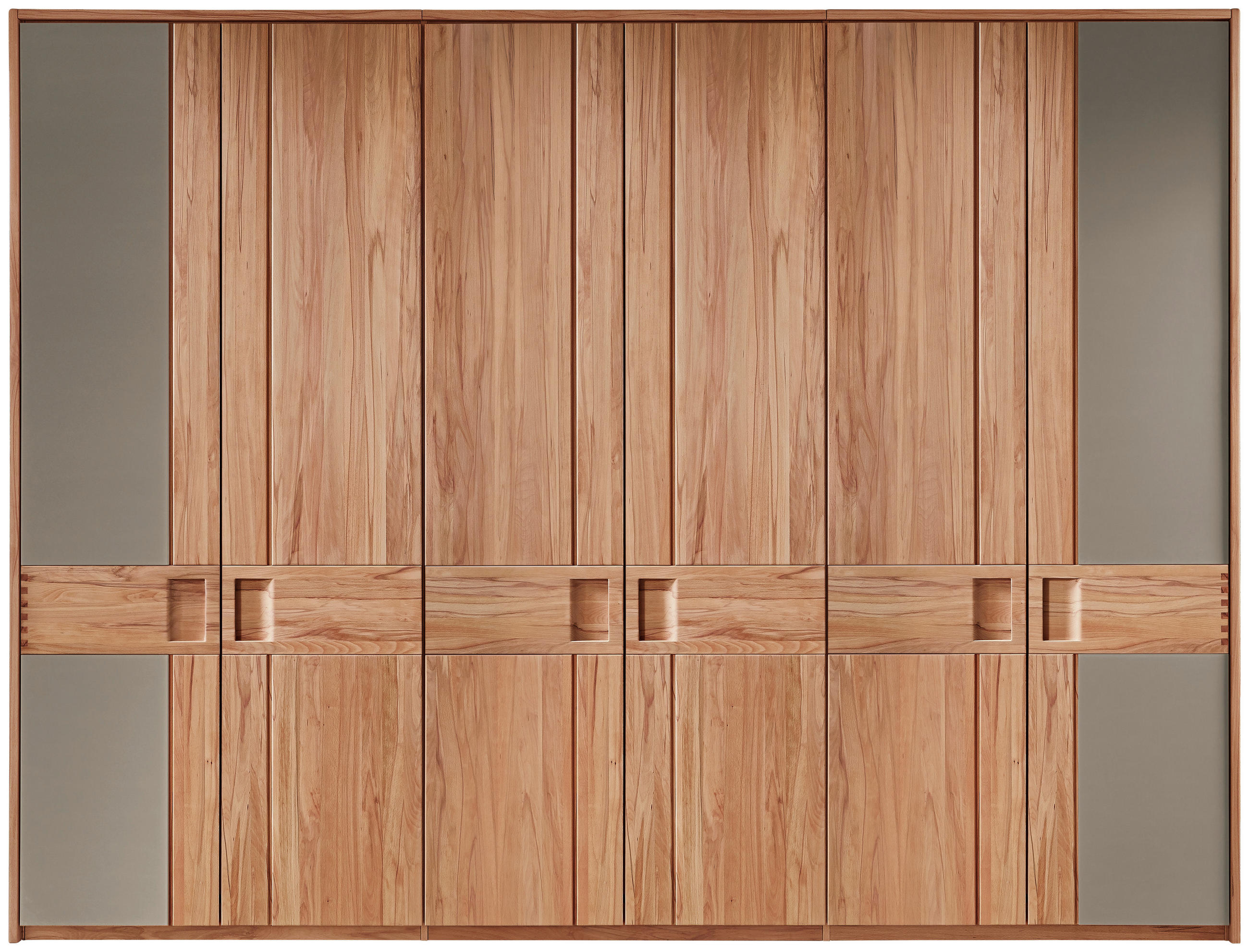 DREHTÜRENSCHRANK 301,8/229/64,5 cm,  in Kernbuche, 6-türig  - Kernbuche, Natur, Holz (301,8/229/64,5cm) - Escando Natürlich Sc