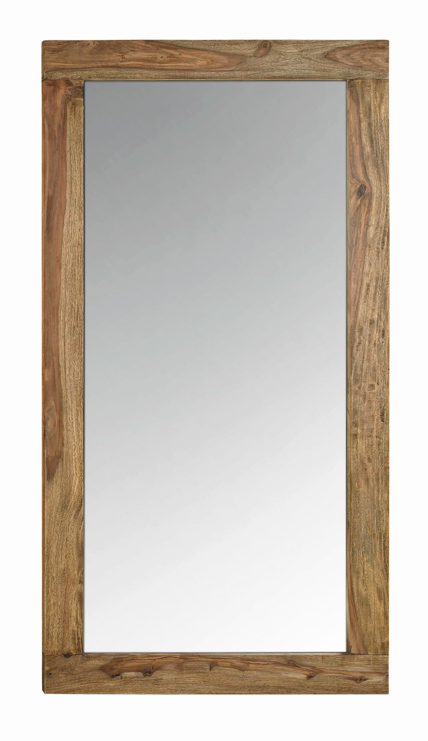 NÁSTĚNNÉ ZRCADLO 130/70/5 cm  - čiré/přírodní barvy, Lifestyle, dřevo/sklo (130/70/5cm) - Landscape