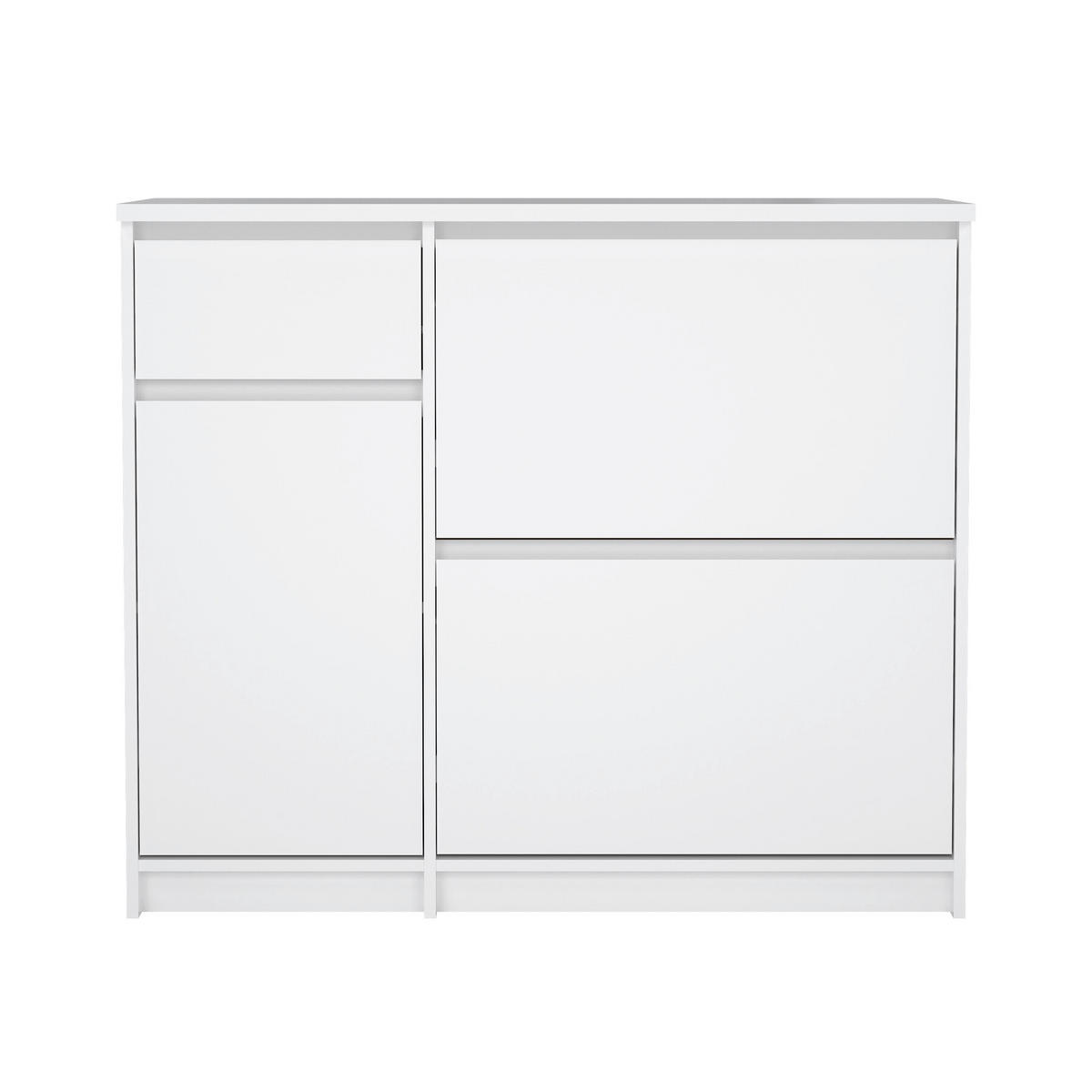OMARA ZA ČEVLJE bela, visoki sijaj - bela/visoki sijaj, Design, leseni material (108,9/92,9/31,5cm) - Livetastic