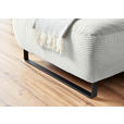 ECKSOFA  in Cord Hellgrau  180/266 cm  - Hellgrau/Schwarz, KONVENTIONELL, Textil/Metall (180/266cm) - Hom`in