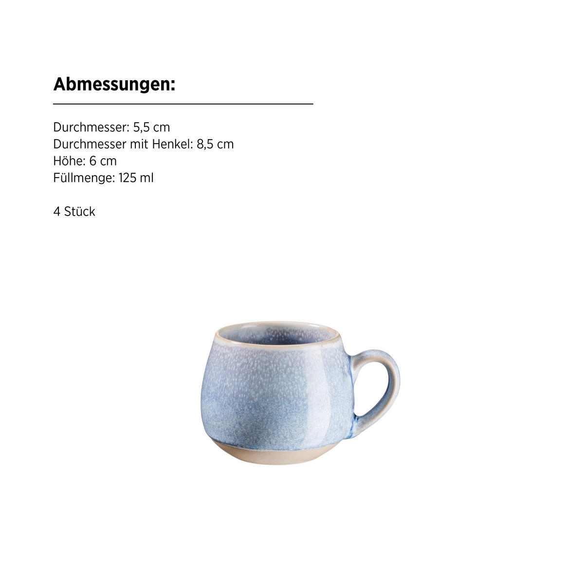 FRÜHSTÜCKSSERVICE Blau, Braun AQUATA 16-teilig 4 Personen  - Blau/Braun, Basics, Keramik - Mäser