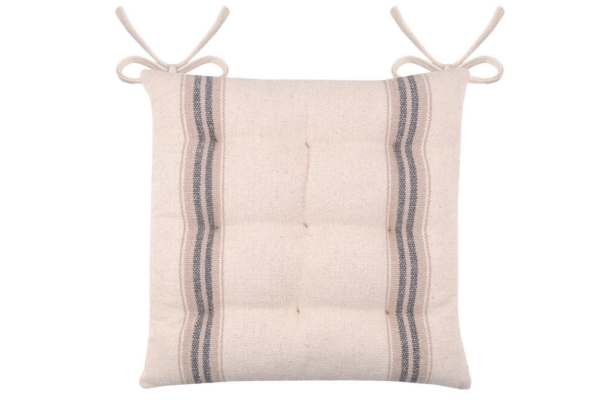 JASTUK ZA STOLICU SA NASLONOM   40/40 cm   - bela/antracit, Osnovno, tekstil (40/40cm)