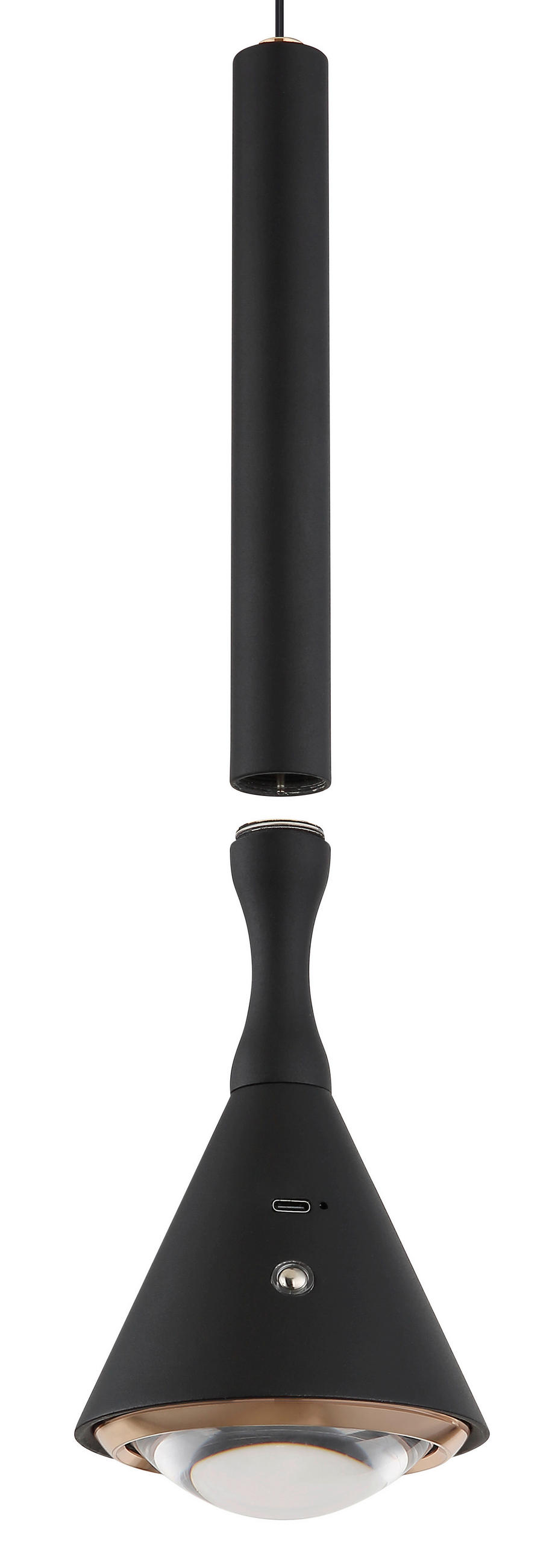 ZÁVĚSNÉ LED SVÍTIDLO, 9,9/50-210 cm  - bílá/černá, Design, kov/plast (9,9/50-210cm) - Globo