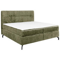POSTELJA BOXSPRING 160 cm   x 200 cm  , tekstil zelena  - črna/zelena, Design, kovina/tekstil (160/200cm) - Esposa