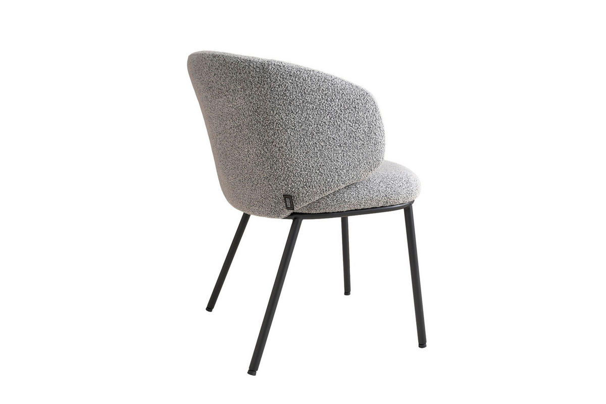 ARMLEHNSTUHL   Bouclé  Grau, Schwarz  - Schwarz/Grau, MODERN, Textil/Metall (55/78/60cm) - Schöner Wohnen