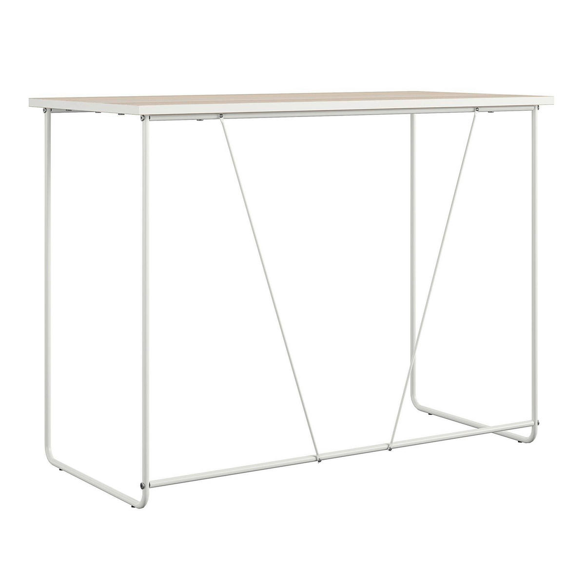 SCHREIBTISCH  in Naturfarben, Weiß  - Naturfarben/Weiß, Design, Holzwerkstoff/Metall (99/75/49cm) - MID.YOU