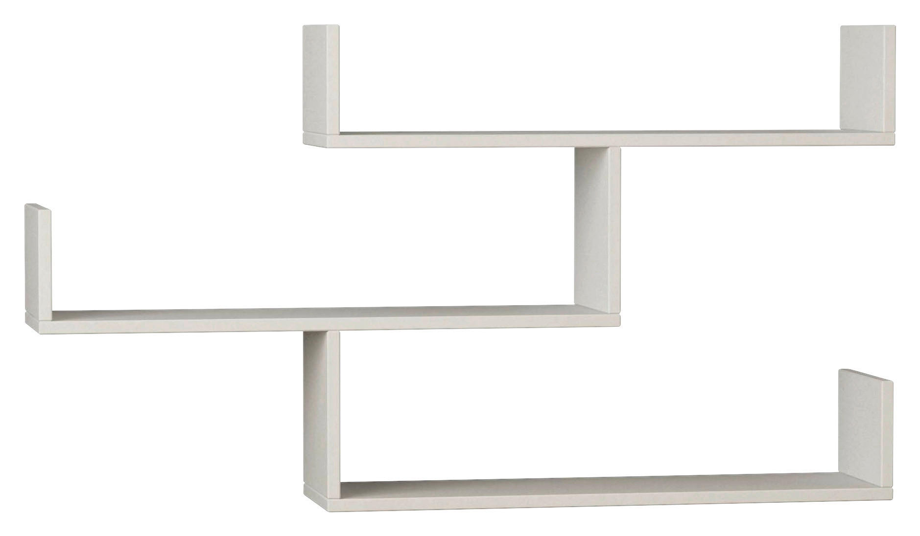 WANDREGAL  - Weiß, Design, Holzwerkstoff (120/67/22cm) - Livetastic