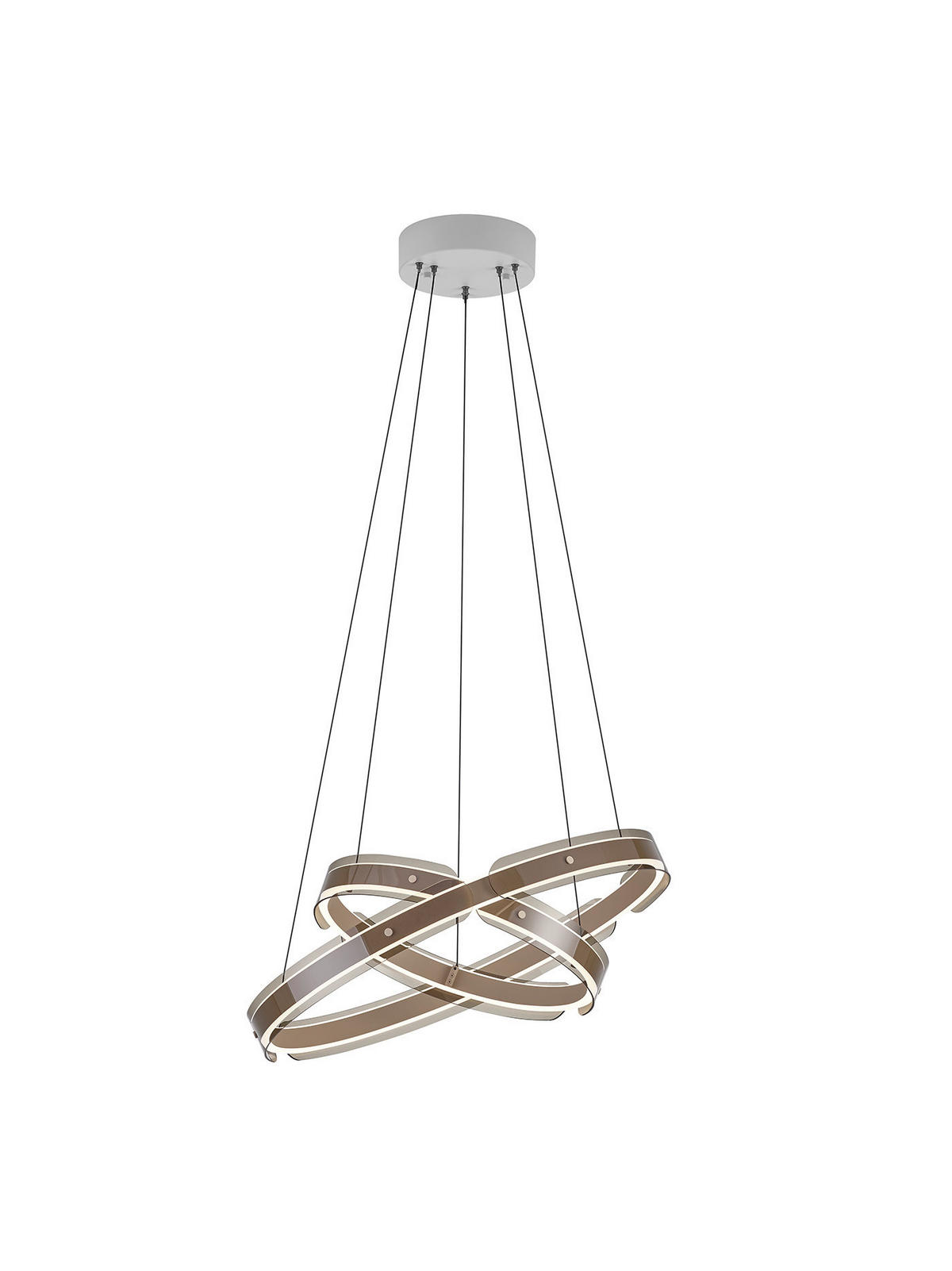 LED-PENDELLEUCHTE Valeria 60/200 cm   - Orange/Grau, MODERN, Kunststoff/Metall (60/200cm) - Musterring