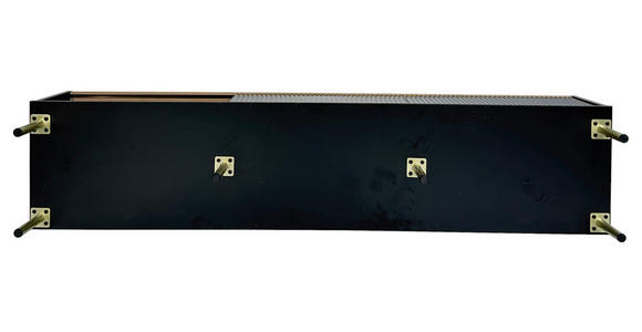 LOWBOARD SNOW in 180/54/40 cm - Eichefarben/Schwarz, Design, Holzwerkstoff/Metall (180/54/40cm) - Xora