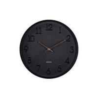 WANDUHR  Schwarz 30 cm  - Schwarz, Basics, Kunststoff (30cm) - Karlsson