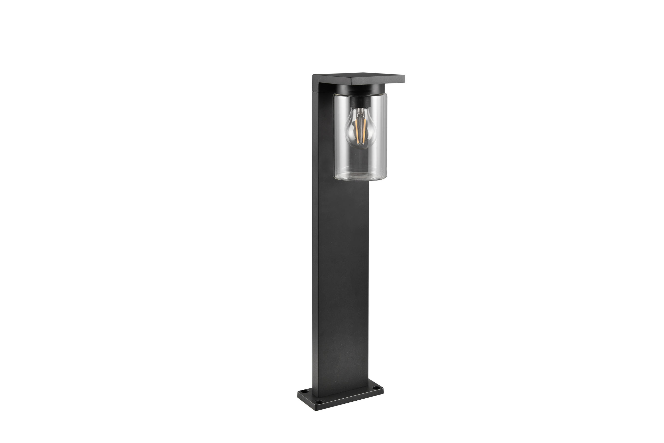 AUSSENLEUCHTE - Transparent/Schwarz, Design, Glas/Metall (65/16/17cm) - Trio Leuchten