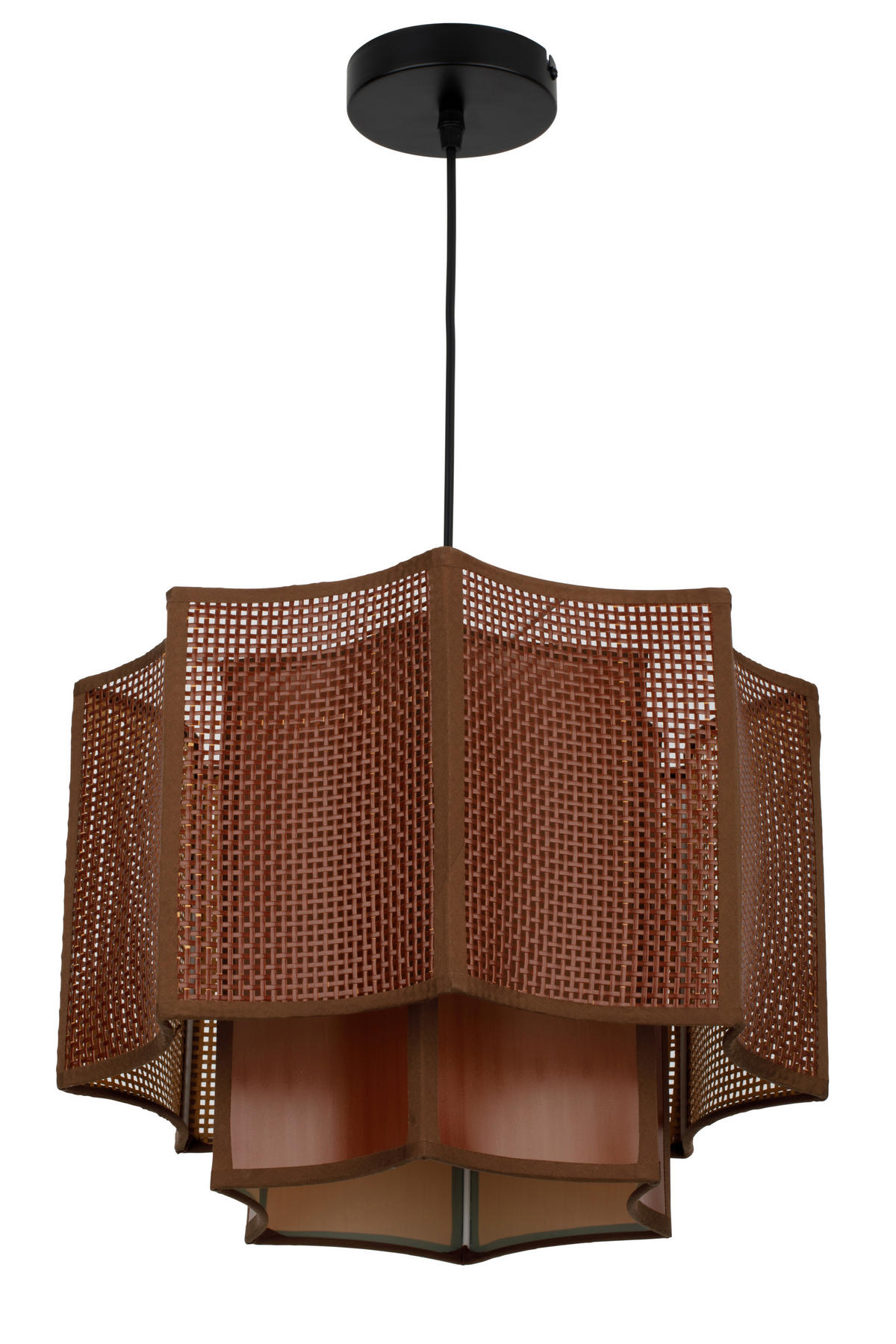 HÄNGELEUCHTE 38,5/150 cm  - Braun, Trend, Kunststoff/Textil (38,5/150cm) - Collett's Monde