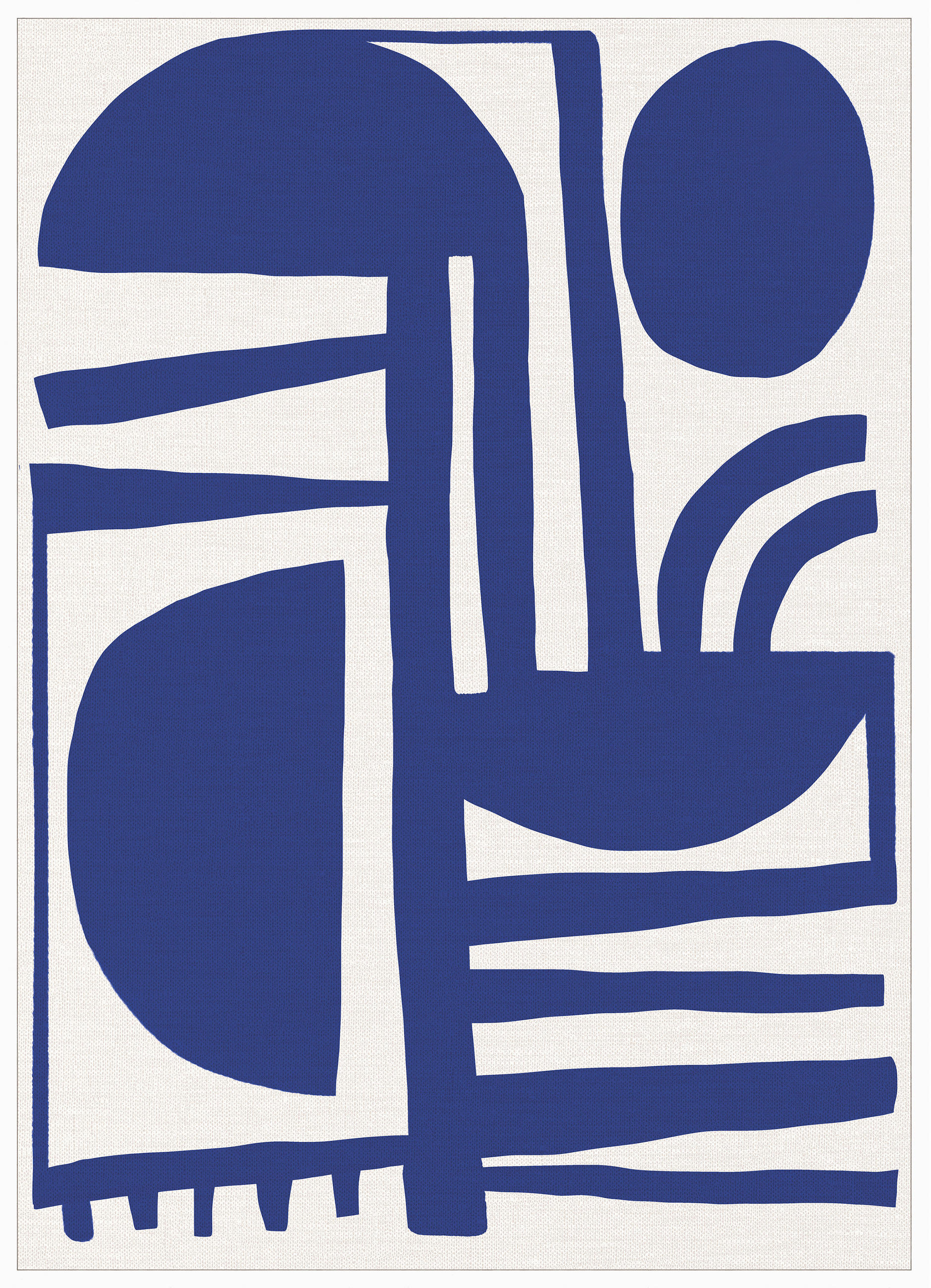 BILD Abstraktes  - Blau/Weiß, Trend, Holzwerkstoff/Kunststoff (50/70cm) - Monee