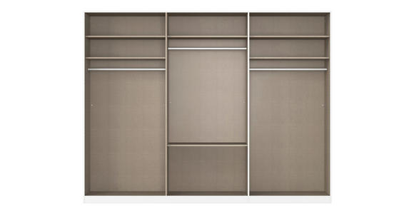 DREHTÜRENSCHRANK 301/235/61 cm,  in Graphitfarben, 6-türig  - Chromfarben/Edelstahlfarben, Basics, Glas/Holzwerkstoff (301/235/61cm) - Novel