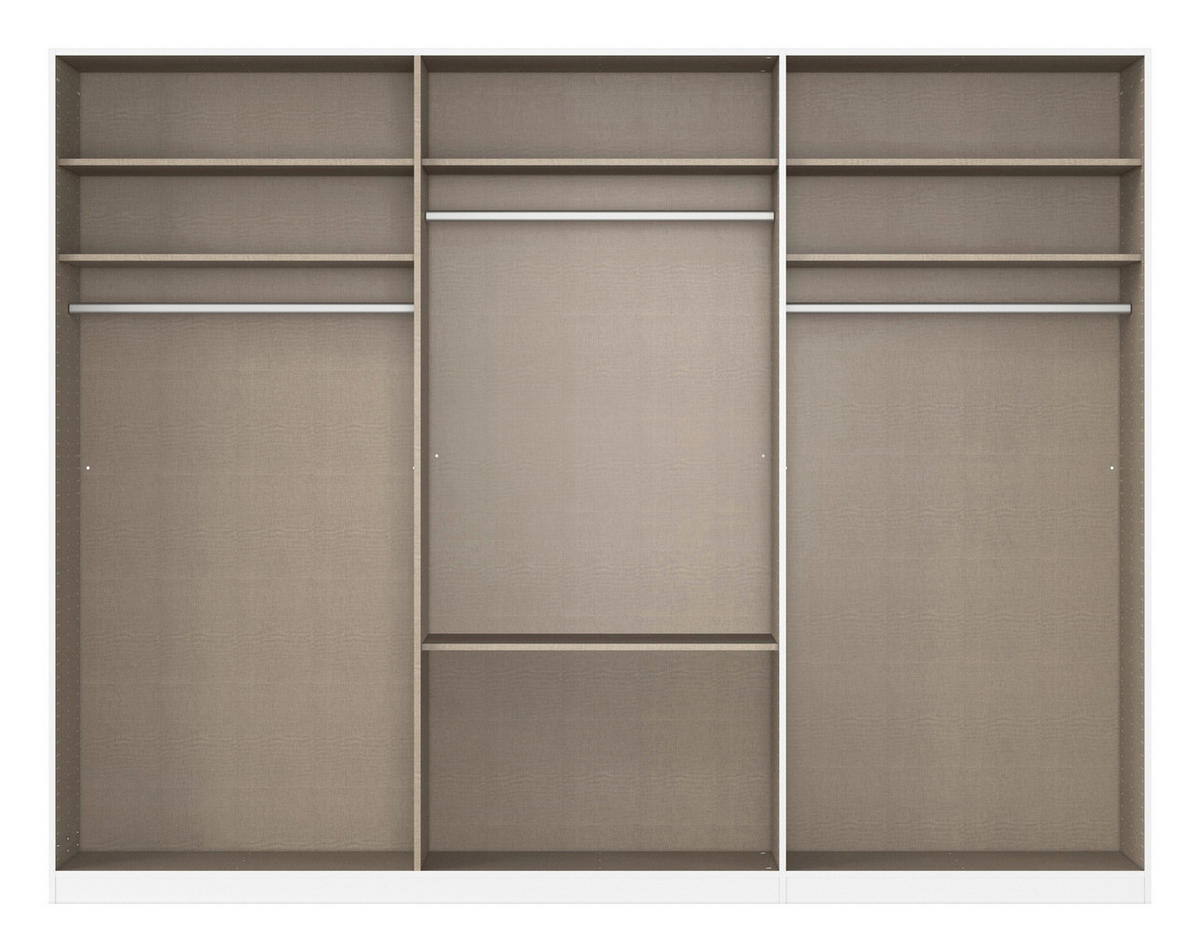 DREHTÜRENSCHRANK 301/235/61 cm,  in Graphitfarben, 6-türig  - Chromfarben/Edelstahlfarben, Basics, Glas/Holzwerkstoff (301/235/61cm) - Novel