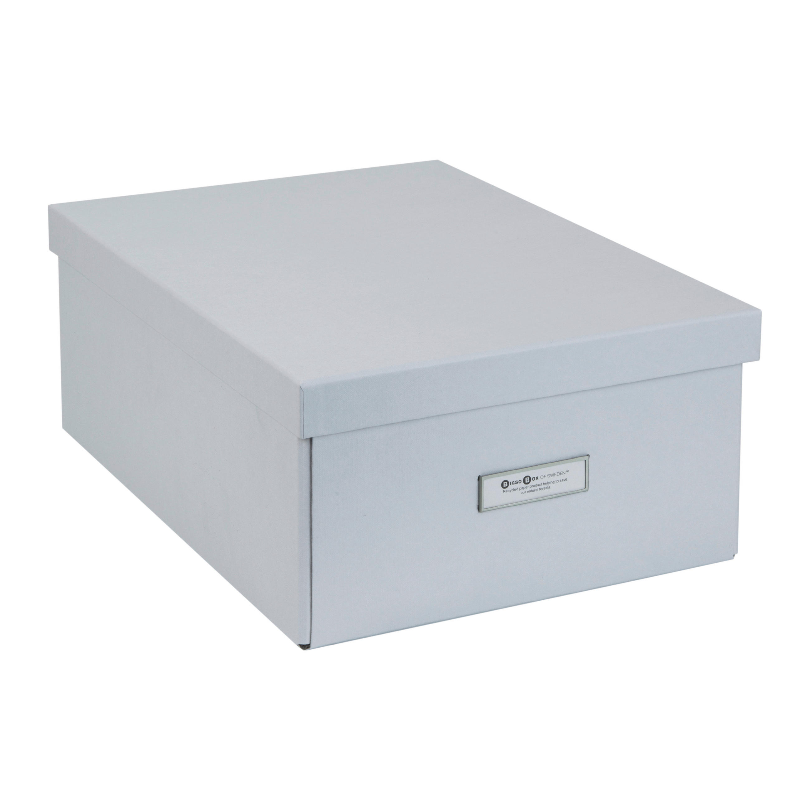 AUFBEWAHRUNGSBOX - Hellgrau/Grau, Basics, Karton/Papier (28.6/16.2/39.2cm)