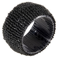 SZALVÉTAGYŰRŰ 5 cm   - fekete, Lifestyle, üveg (5cm) - Ambia Home