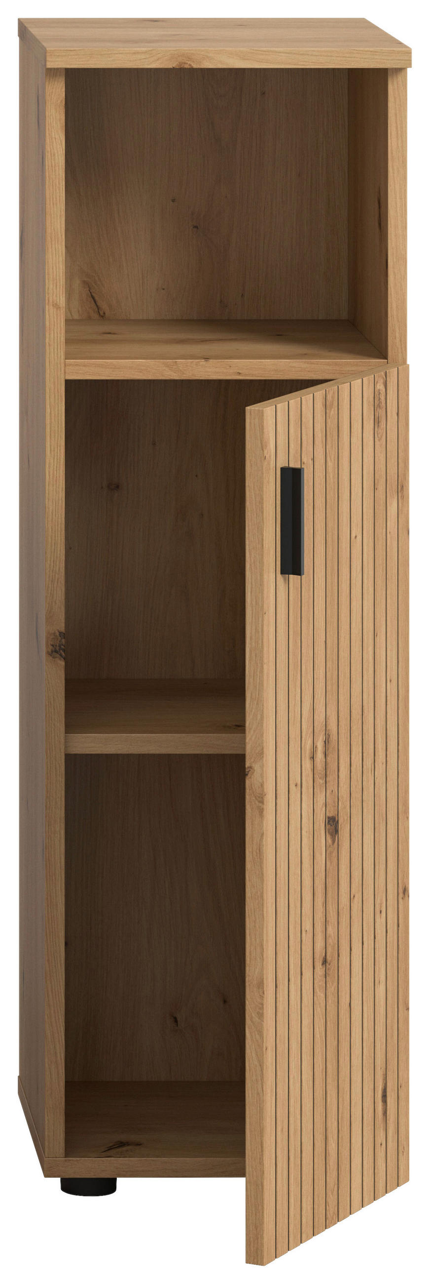 MIDISCHRANK 30/95/30 cm  - Schwarz/Eiche Artisan, Basics, Holzwerkstoff/Kunststoff (30/95/30cm) - MID.YOU