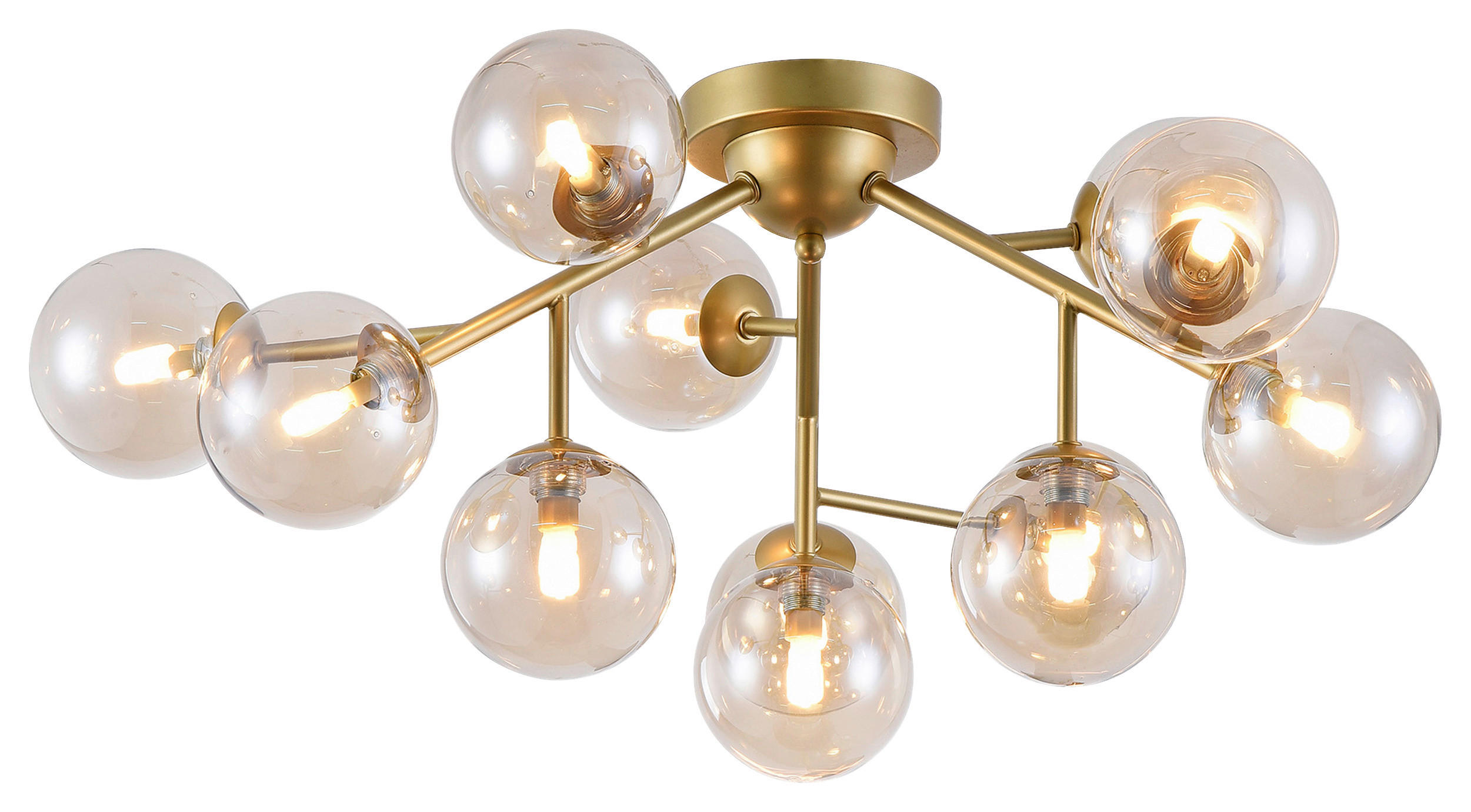 DECKENLEUCHTE 60/17,5/60 cm - Goldfarben, Trend, Glas/Metall (60/17,5/60cm) - MAYTONI