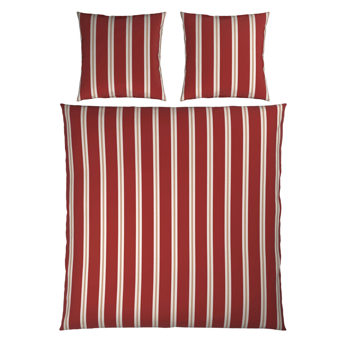 BETTWÄSCHE 3-teilig Satin 200/200 cm  - Rot, Textil (200/200cm) - Novel