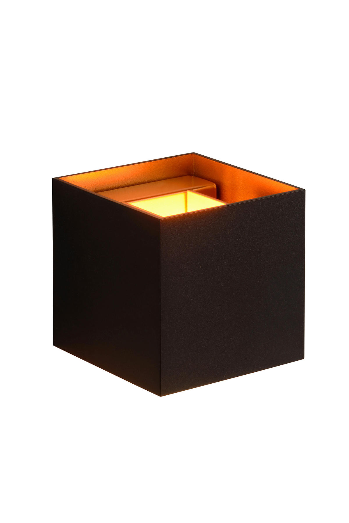 LED-WANDLEUCHTE 9.7/9.7/9.7 cm   - Messingfarben/Schwarz, Design, Metall (9.7/9.7/9.7cm) - Lucide
