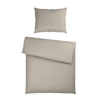 BETTWÄSCHESET TANJA Satin 160/210 cm  65 cm/100 cm  - Beige, Basics, Textil (160/210cm) - Novel