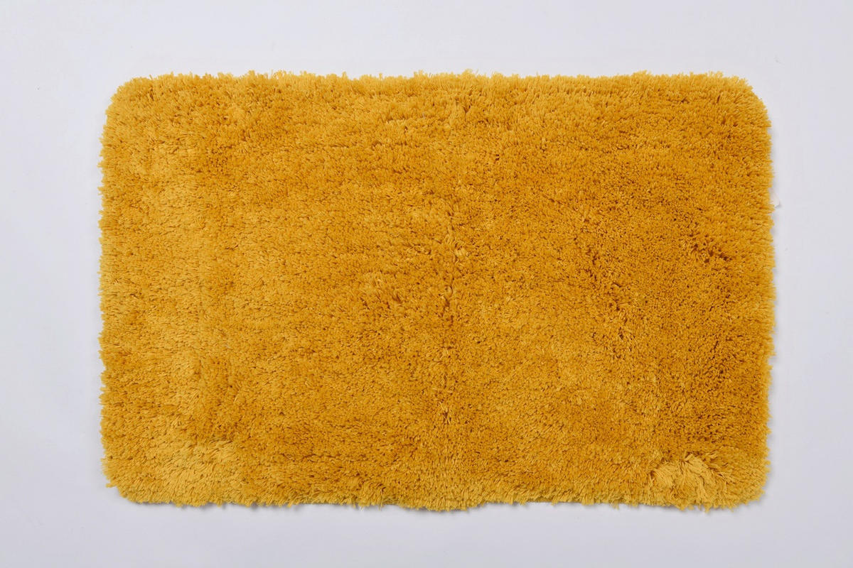 FÜRDŐSZOBASZŐNYEG  50/80 cm  sötétsárga   - sötétsárga, Basics, textil (50/80cm)