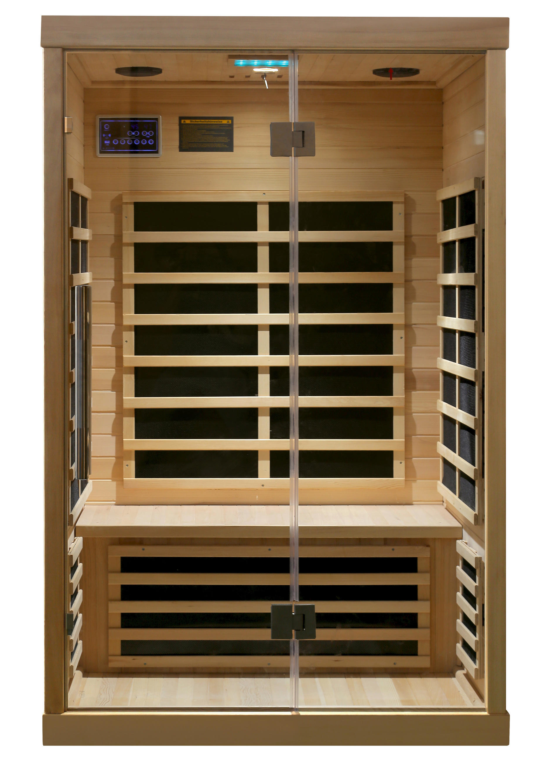 INFRAROTKABINE HEMLOCK II für 2 Personen HEMLOCK II  - MODERN, Glas/Holz (120/105/190cm)