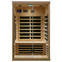 INFRAROTKABINE HEMLOCK II für 2 Personen HEMLOCK II  - MODERN, Glas/Holz (120/105/190cm)